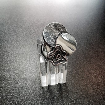 СРЕБЪРЕН ПРЪСТЕН, РЪЧНА ИЗРАБОТКА.