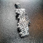 СРЕБЪРЕН МЕДАЛЬОН, РЪЧНА ИЗРАБОТКА.