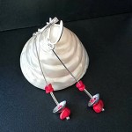 СРЕБЪРНИ ОБИЦИ С ЧЕРВЕН КОРАЛ, РЪЧНА ИЗРАБОТКА