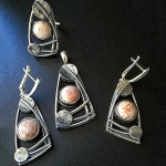 СРЕБЪРЕН КОМПЛЕКТ С КВАРЦ, РЪЧНА ИЗРАБОТКА