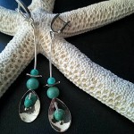 СРЕБЪРНИ ОБИЦИ С ТЮРКОАЗ, РЪЧНА ИЗРАБОТКА