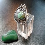 СРЕБЪРЕН ПРЪСТЕН С АФРИКАНСКИ ТЮРКОАЗ