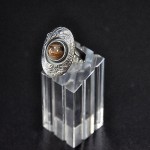 СРЕБЪРЕН ПРЪСТЕН С ОПАЛИЗИРАЛО ДЪРВО