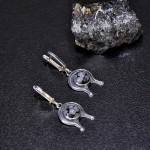 СРЕБЪРНИ ОБЕЦИ СЪС СНЕЖЕН ОБСИДИАН