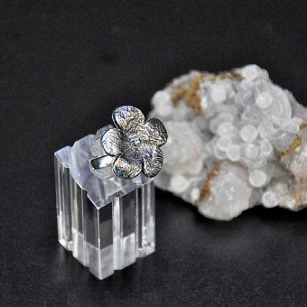 СРЕБЪРЕН ПРЪСТЕН - ЦВЕТЕ, РЪЧНА ИЗРАБОТКА.