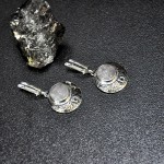 СРЕБЪРНИ ОБЕЦИ С РОЗОВ КВАРЦ, РЪЧНА ИЗРАБОТКА.