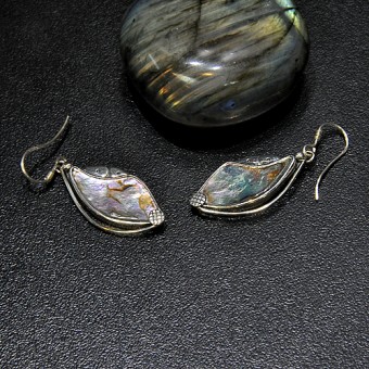 СРЕБЪРНИ ОБЕЦИ С КРАЛСКИ СЕДЕФ, РЪЧНА ИЗРАБОТКА