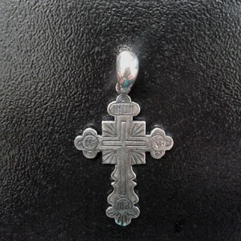 СРЕБЪРЕН МЕДАЛЬОН – ДВУСТРАНЕН КРЪСТ „СПАСИ И СОХРАНИ“