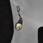 СРЕБЪРНИ ОБЕЦИ С АХАТ, РЪЧНА ИЗРАБОТКА