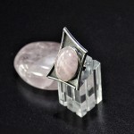 СРЕБЪРЕН ПРЪСТЕН С РОЗОВ КВАРЦ, РЪЧНА ИЗРАБОТКА