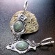 СРЕБЪРНИ ОБИЦИ С КАМЪК АКВАМАРИН РЪЧНА ИЗРАБОТКА