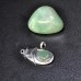   СРЕБЪРЕН МЕДАЛЬОН С КАМЪК ЗЕЛЕН АВАНТЮРИН