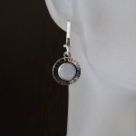 СРЕБЪРНИ ОБЕЦИ С МЛЕЧЕН КВАРЦ, РЪЧНА ИЗРАБОТКА.