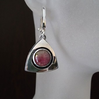 СРЕБЪРНИ ОБЕЦИ С АХАТ, РЪЧНА ИЗРАБОТКА.ГОЛЕМИНА