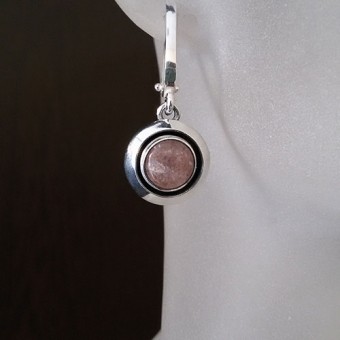 СРЕБЪРНИ ОБЕЦИ С ЯГОДОВ КВАРЦ, РЪЧНА ИЗРАБОТКА.