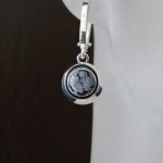 СРЕБЪРНИ ОБЕЦИ СЪС СНЕЖЕН ОБСИДИАН