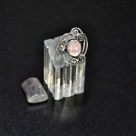 СРЕБЪРЕН ПРЪСТЕН С РОЗОВ КВАРЦ, РЪЧНА ИЗРАБОТКА.