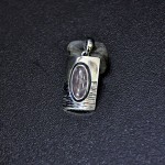 СРЕБЪРЕН МЕДАЛЬОН С РОЗОВ КВАРЦ, РЪЧНА ИЗРАБОТКА.