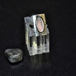 СРЕБЪРЕН ПРЪСТЕН С РОЗОВ КВАРЦ, РЪЧНА ИЗРАБОТКА. 