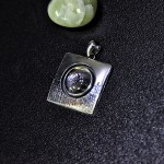 СРЕБЪРЕН МЕДАЛЬОН С ПЛАНИНСКИ КРИСТАЛ, РЪЧНА ИЗРАБОТКА