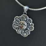 СРЕБЪРЕН КОМПЛЕКТ С ЛЕОПАРДОВ ЯСПИС  „ЦВЕТЕ“