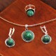 СРЕБЪРЕН КОМПЛЕКТ С МАЛАХИТ