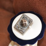 СРЕБЪРЕН ПРЪСТЕН С ЛЕОПАРДОВ ЯСПИС