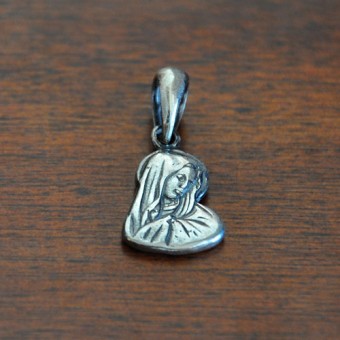 СРЕБЪРЕН МЕДАЛЬОН - МАЛКА БОГОРОДИЦА 