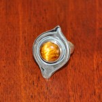 СРЕБЪРЕН ПРЪСТЕН С ТИГРОВО ОКО