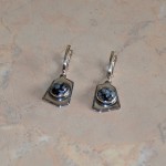 СРЕБЪРНИ ОБЕЦИ СЪС СНЕЖЕН ОБСИДИАН