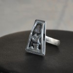 СРЕБЪРЕН ПРЪСТЕН „РИБКА“, РЪЧНА ИЗРАБОТКА.