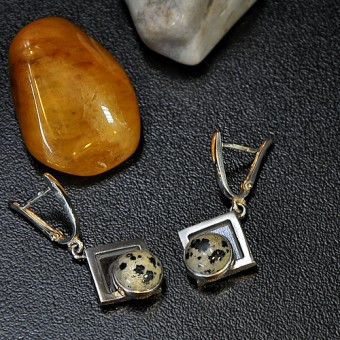 СРЕБЪРНИ ОБЕЦИ С ДАЛМАТИНОВ ЯСПИС