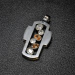 СРЕБЪРЕН МЕДАЛЬОН – КРЪСТ, ИНКРУСТИРАН С  ЦИРКОНИ