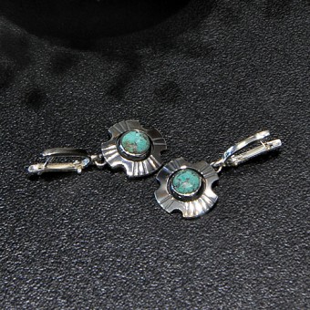 СРЕБЪРНИ ОБЕЦИ С АФРИКАНСКИ ТЮРКОАЗ