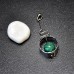 СРЕБЪРЕН МЕДАЛЬОН С МАЛАХИТ