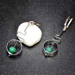 СРЕБЪРНИ ОБЕЦИ С МАЛАХИТ