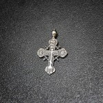 СРЕБЪРЕН МЕДАЛЬОН-КРЪСТ/С ДВЕ СТРАНИ/