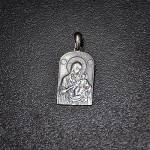 СРЕБЪРЕН МЕДАЛЬОН- СВ.БОГОРОДИЦА С МЛАДЕНЕЦА