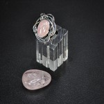 СРЕБЪРЕН ПРЪСТЕН С РОЗОВ КВАРЦ