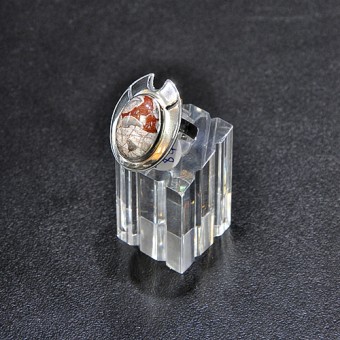 СРЕБЪРЕН ПРЪСТЕН С МУШРУМ ЯСПИС