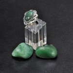 СРЕБЪРЕН ПРЪСТЕН С АВАНТЮРИН