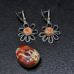 СРЕБЪРНИ ОБЕЦИ С ЯСПИС „БРЕКЧА“