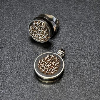 СРЕБЪРЕН КОМПЛЕКТ „АБАНОС-ФЛОРА“