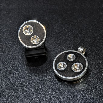 СРЕБЪРЕН КОМПЛЕКТ „АБАНОС - ПОЛУСФЕРА“