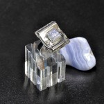 СРЕБЪРЕН ПРЪСТЕН С АХАТ „БЛУ ЛЕЙС“