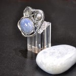 СРЕБЪРЕН ПРЪСТЕН СЪС СИН КВАРЦ