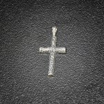 СРЕБЪРЕН КРЪСТ, ЕДНОЛИЦЕВ С ИНТЕРЕСЕН РЕЛЕФ