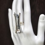 СРЕБЪРЕН ПРЪСТЕН, РЪЧНА ИЗРАБОТКА.