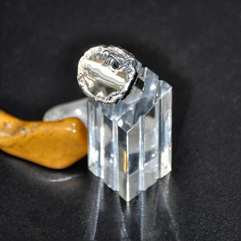 СРЕБЪРЕН ПРЪСТЕН, РЪЧНА ИЗРАБОТКА.