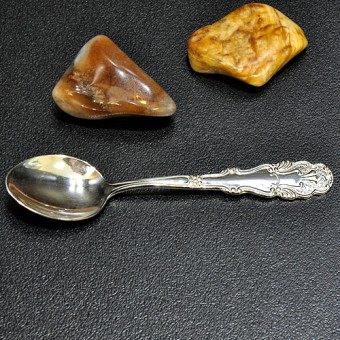 СРЕБЪРНА ЛЪЖИЧКА, ДЪЛЖИНА 9.7 см.